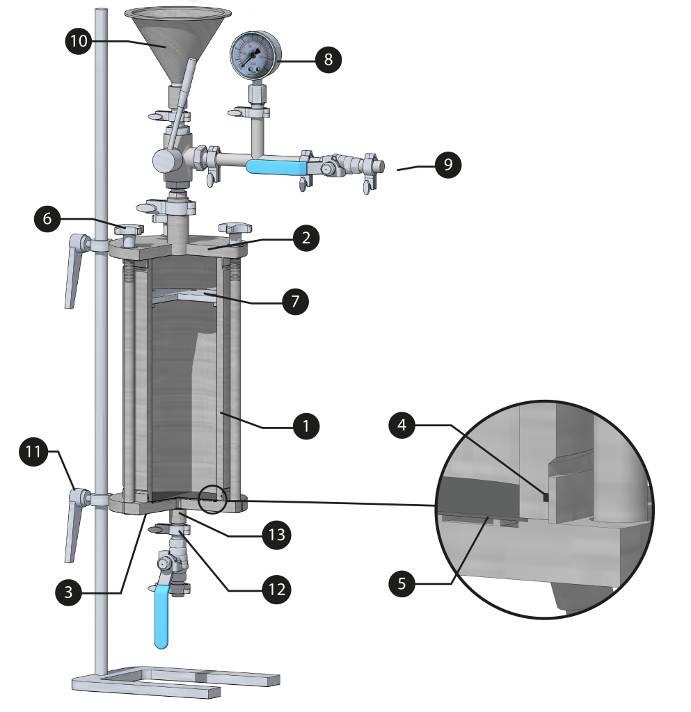 Lab Filter Parts List drawing